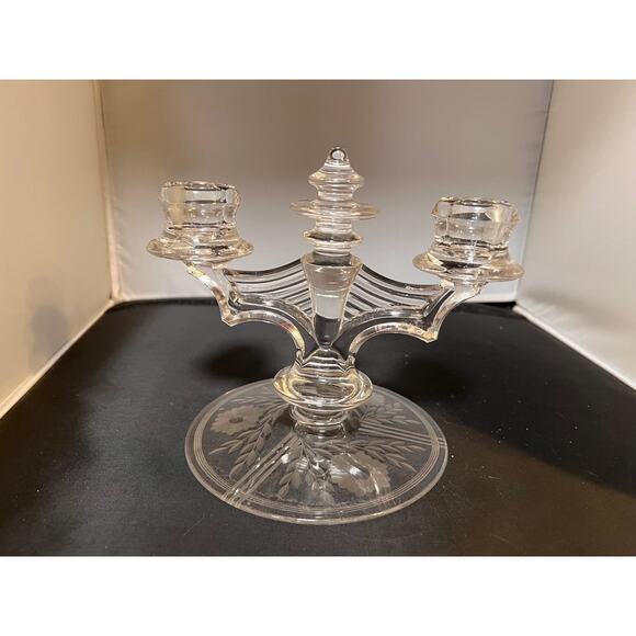 COPY - Vintage Double Arm Tiffin Candleholder - Picture 4 of 8